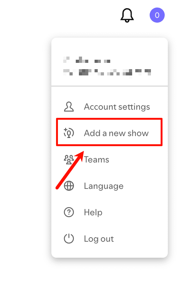Example: adding RSS Feed in Spotify for Podcasters